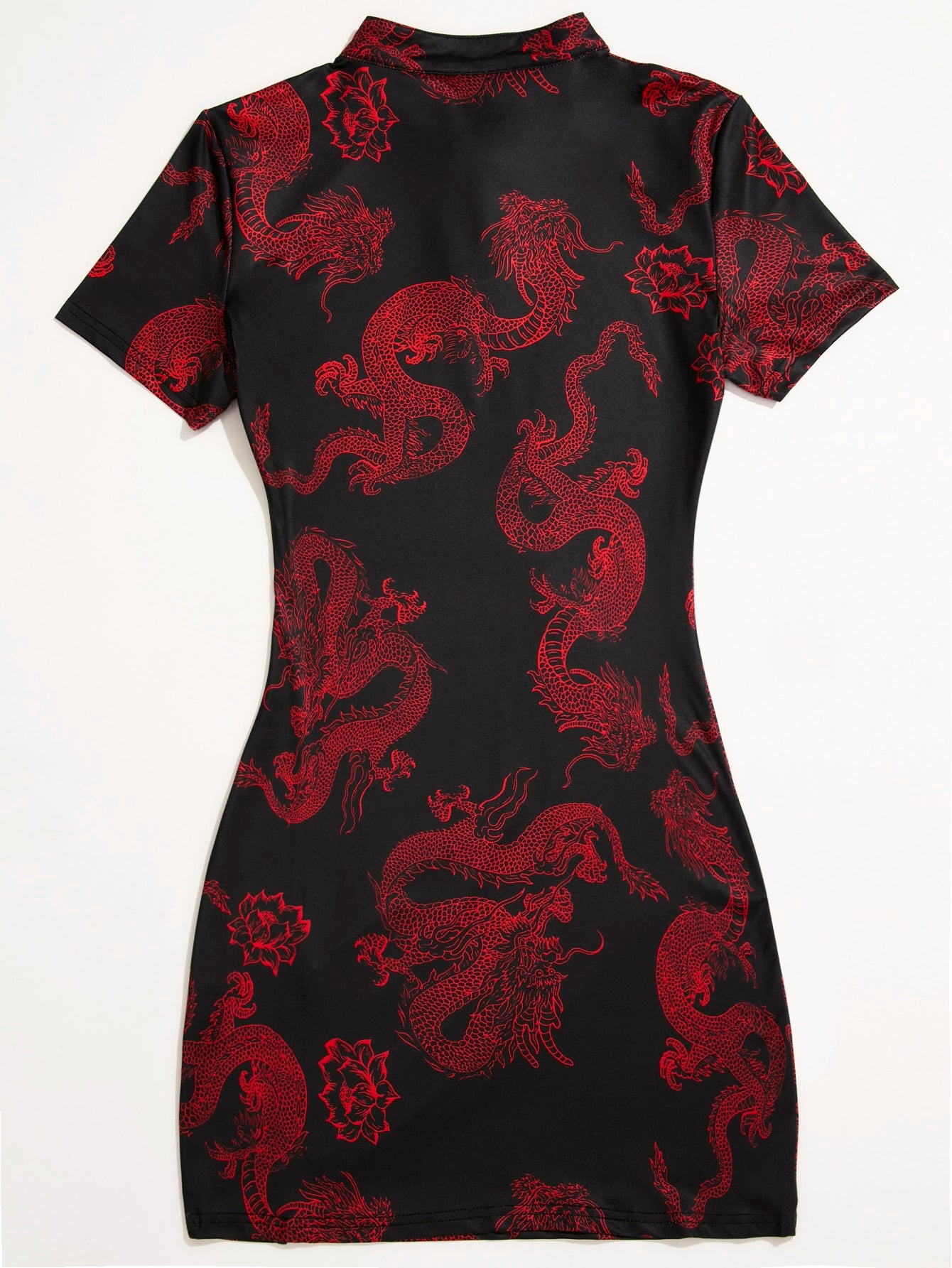 Chinese Dragon Print Dress