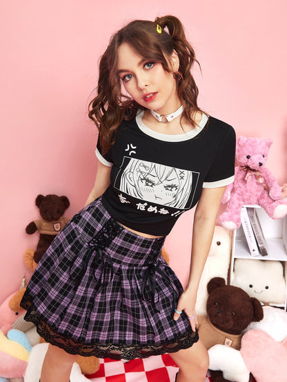 Comic Graphic Crop Tee