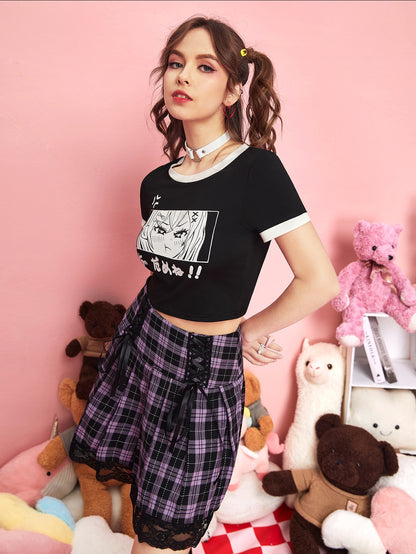 Comic Graphic Crop Tee