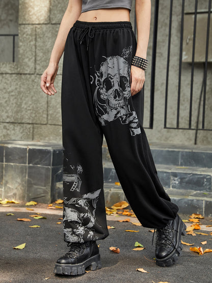 Chain Skull Graphic Sweatpants