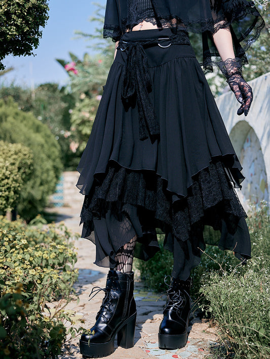 Goth Asymmetrical Skirt