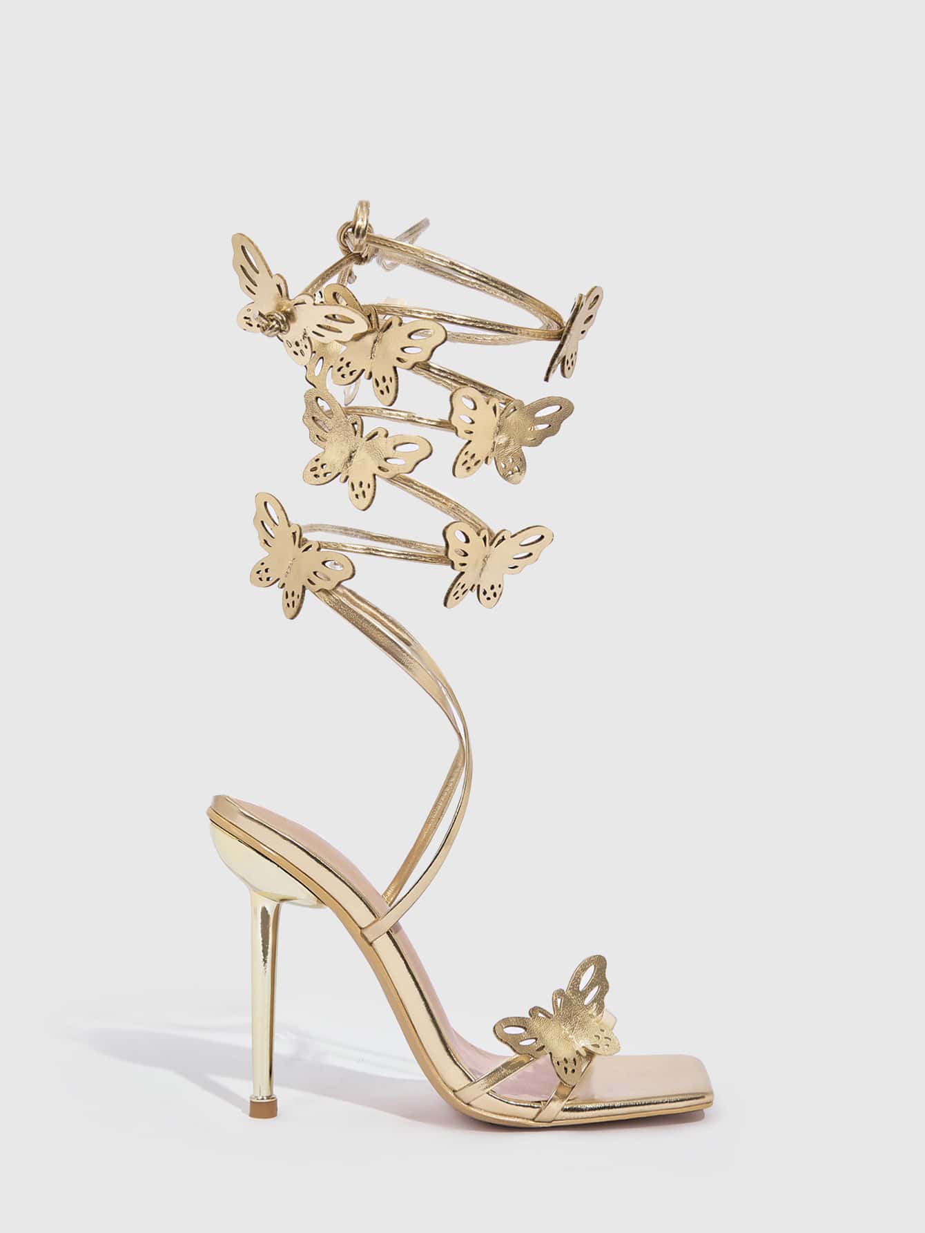 Butterfly Heeled Strappy Sandals