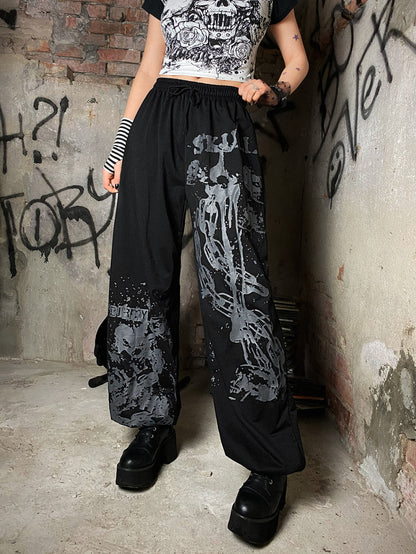 Chain Skull Graphic Sweatpants