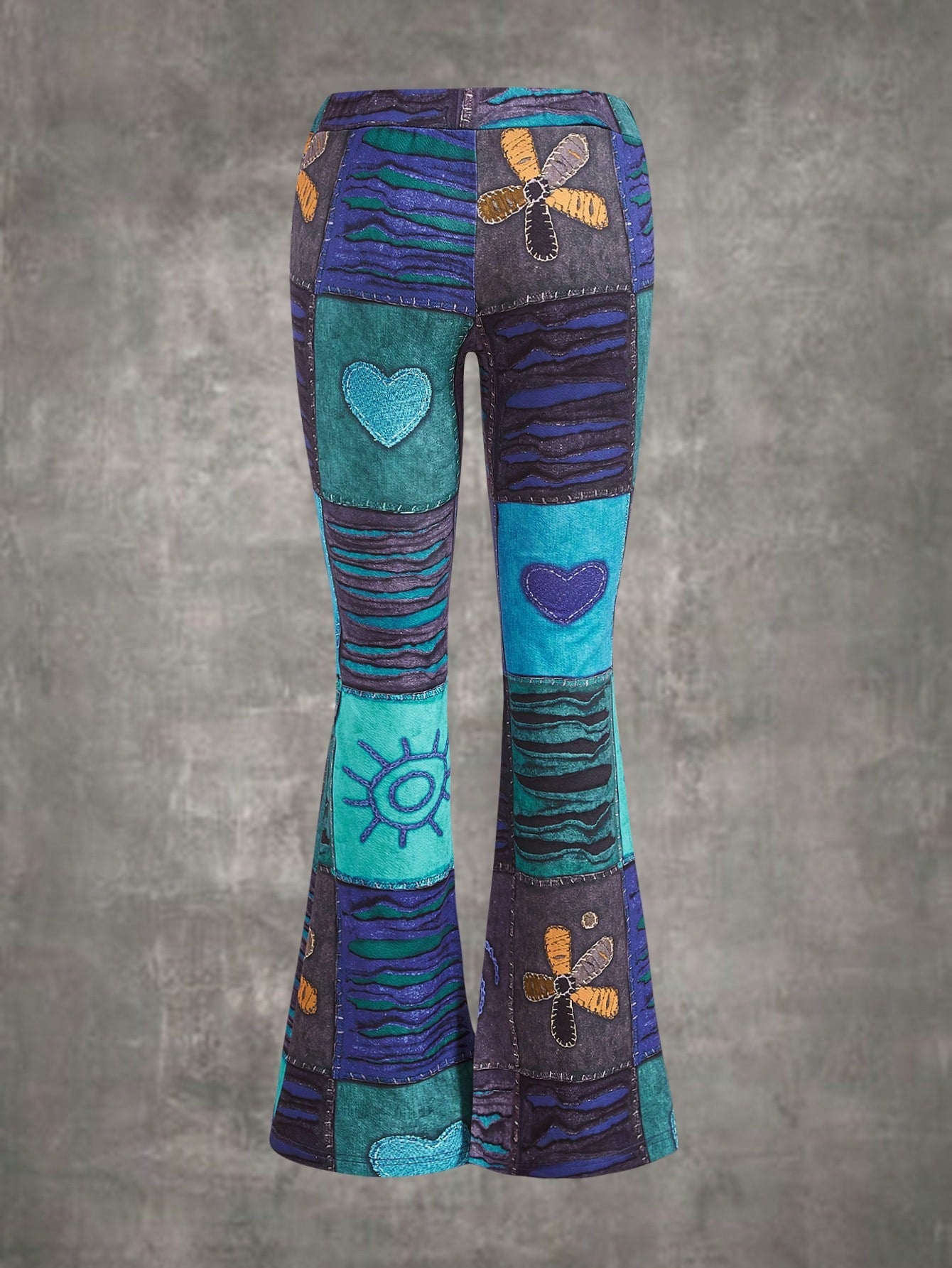 Patchwork Print Pants