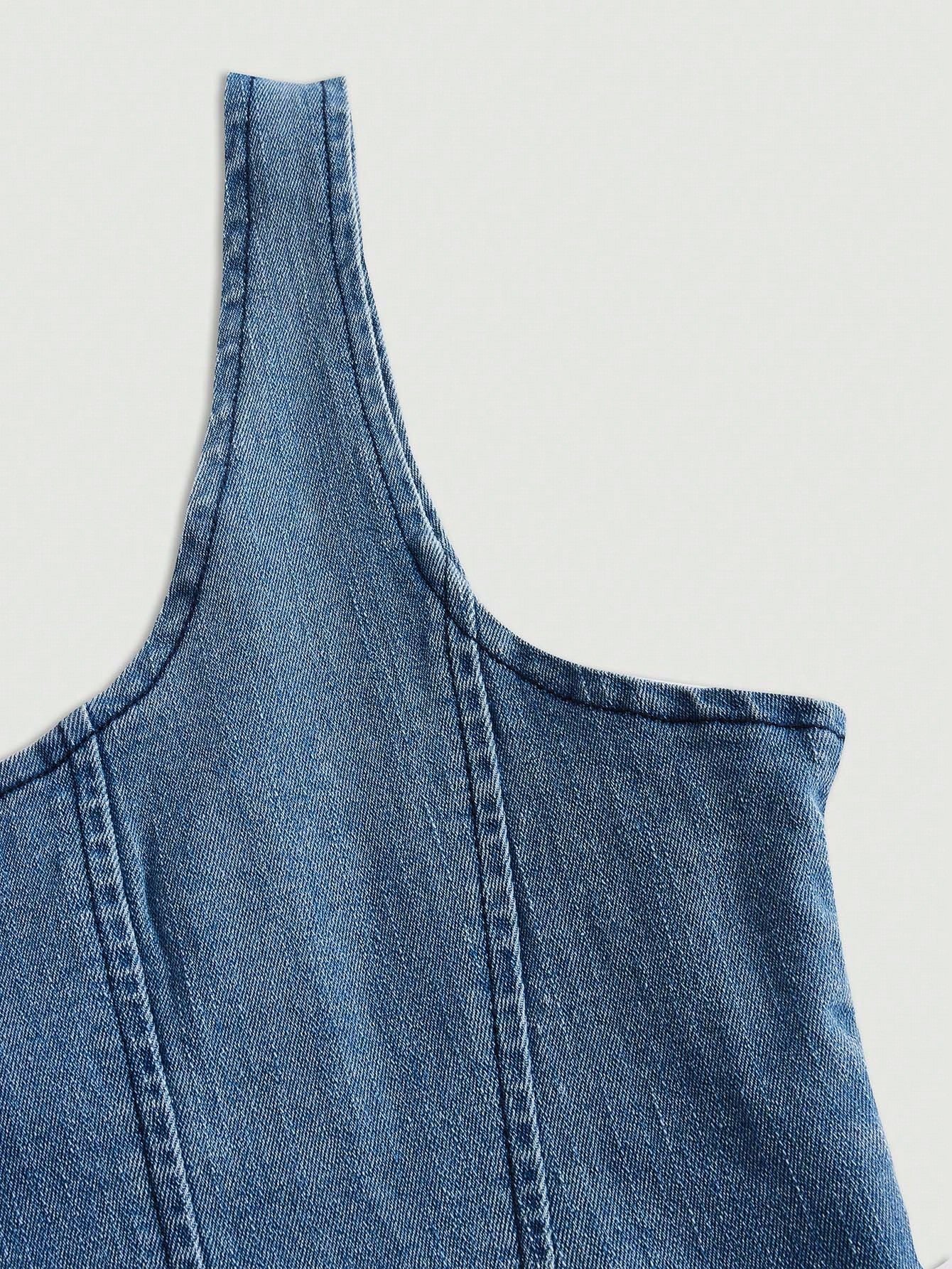 denim corset