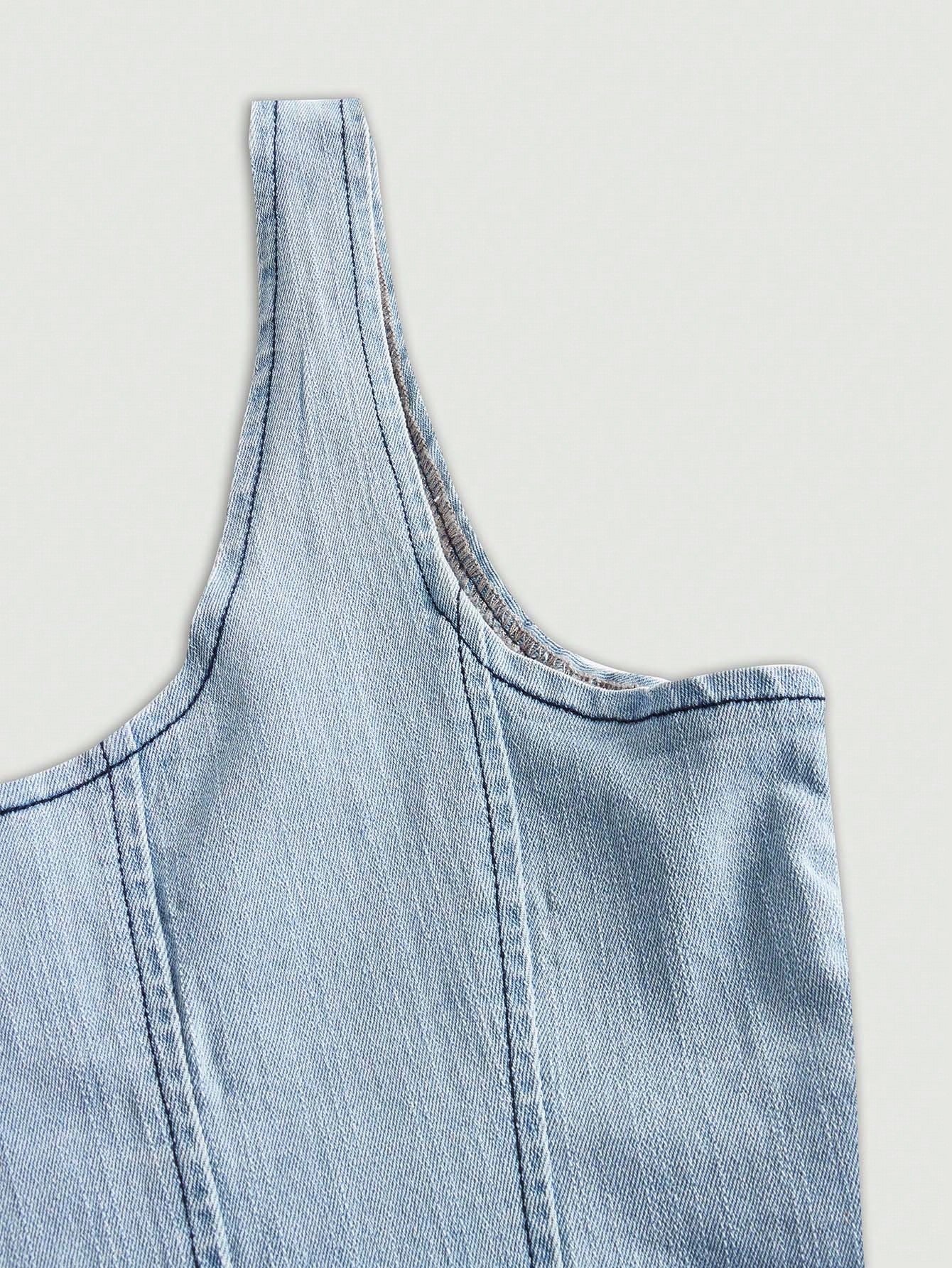 denim corset