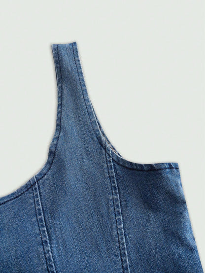 denim corset