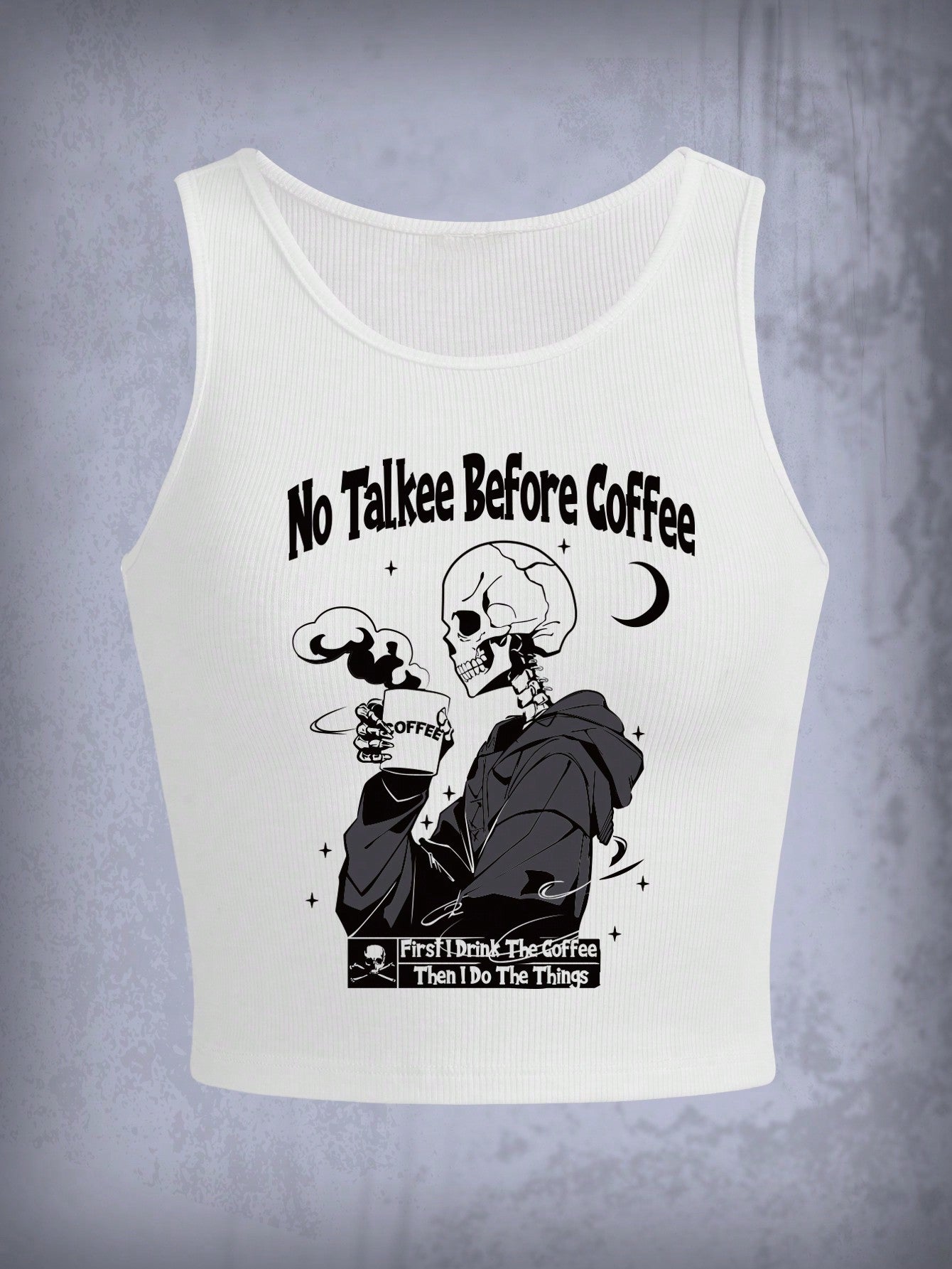 "no talkee before cofee" Tank Top