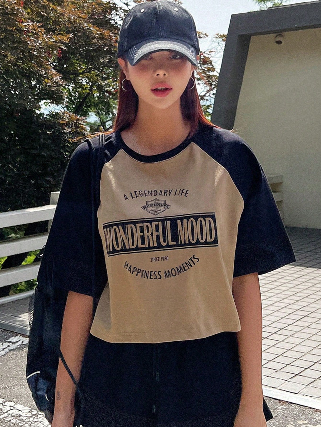 Letter Graphic  Crop Tee