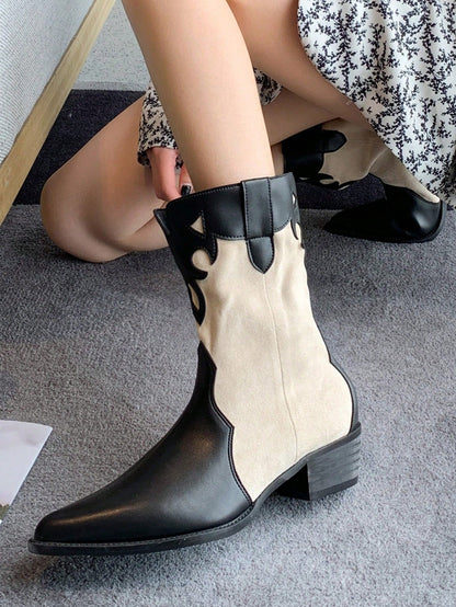 Two Tone Point Boots