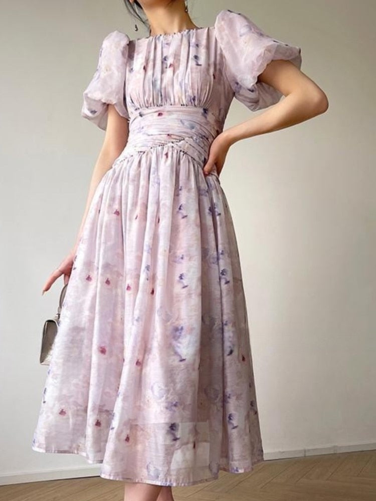 Flora Print Vintage dress